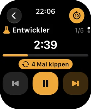 Der Timer auf der Apple Watch