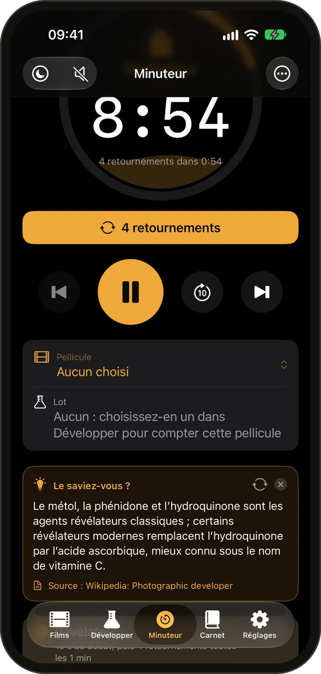 Minuteur de développement
