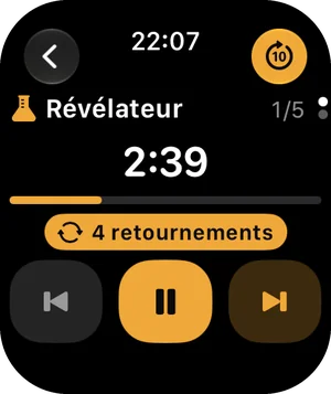 Le minuteur sur l’Apple Watch