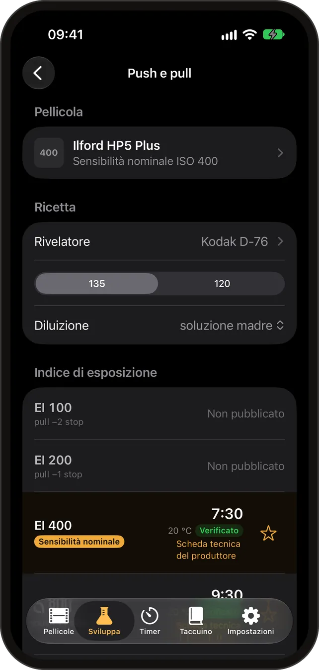Calcolatore dei tempi di sviluppo