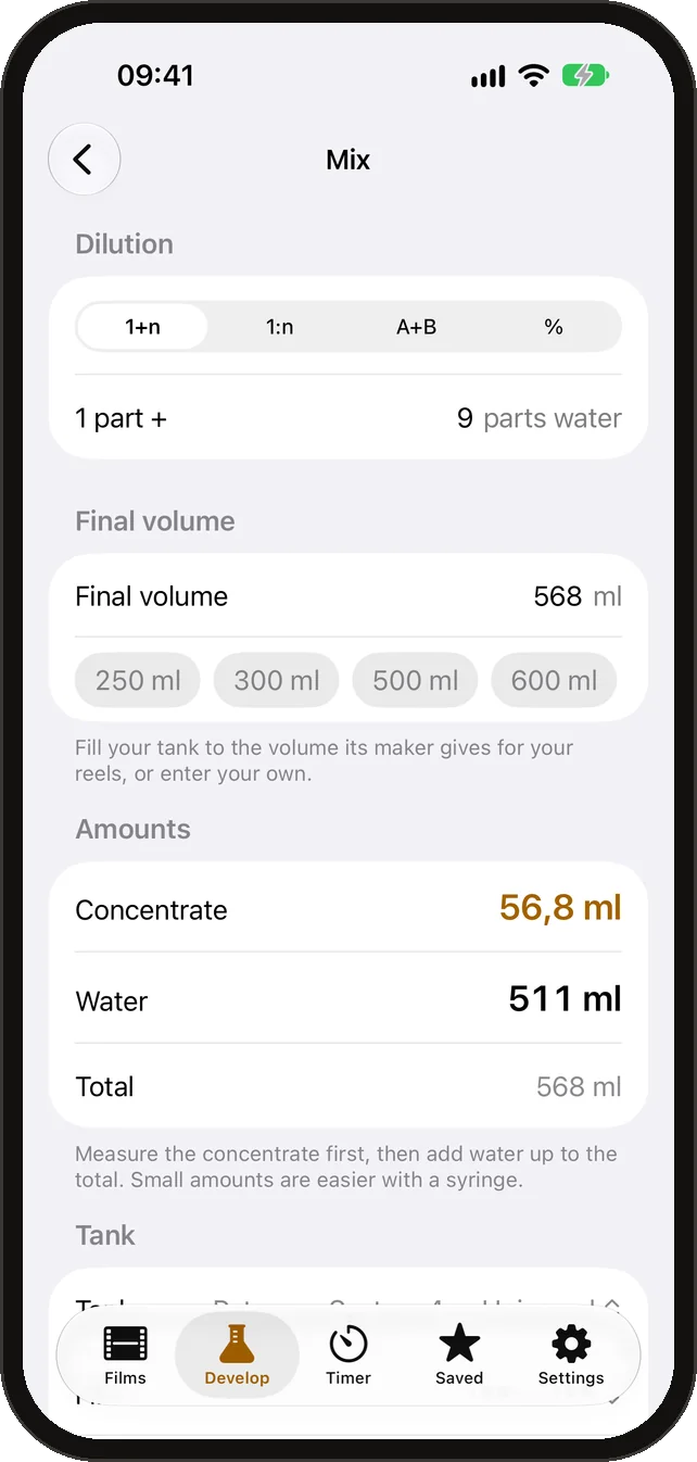 Development calculator