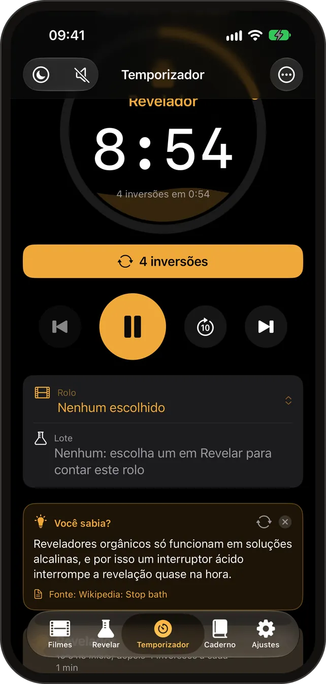 Timer de revelação