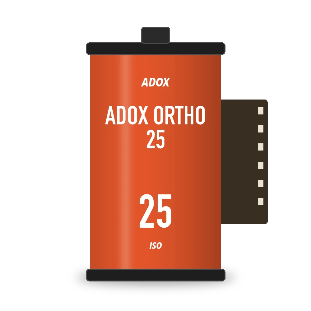 ADOX Ortho 25 film box